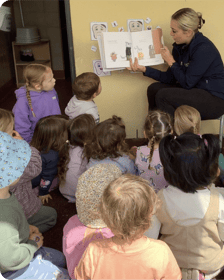 Child settling into Jenny's ELC